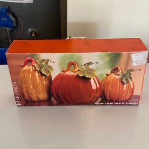 Ceramic harvest pumpkins from kirklands